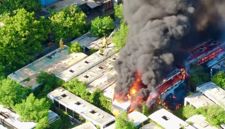 Fire Breaks Out at JUTC Rockfort Depot, Destroying 24 Decommissioned Buses